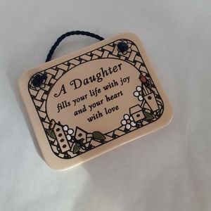 Trinity Pottery Daughter Hanging Placque Love Family